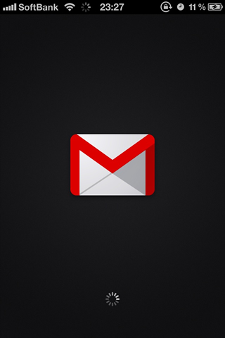 「Gmail」　起動画面